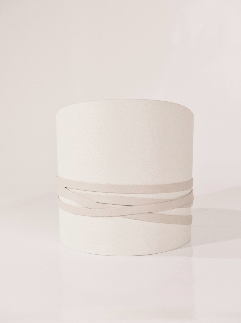 Undone Corset Pebble Leather Belt | Ivory