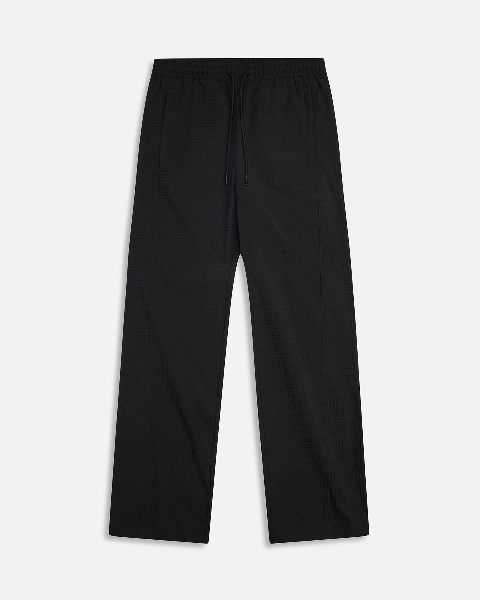 Seamed Nylon Track Pant | Black