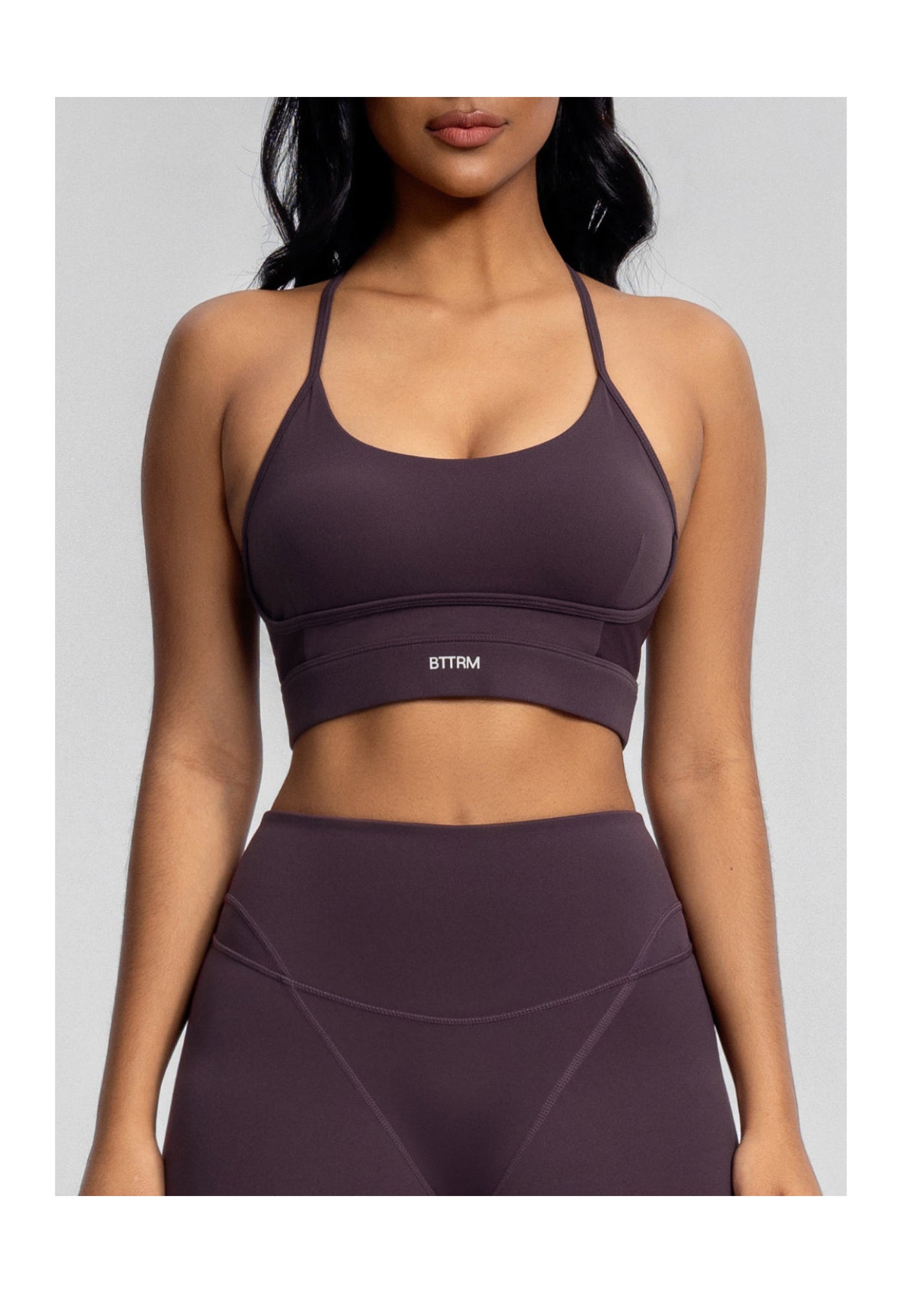 Seamless Crossback Bra | Midnight Plum