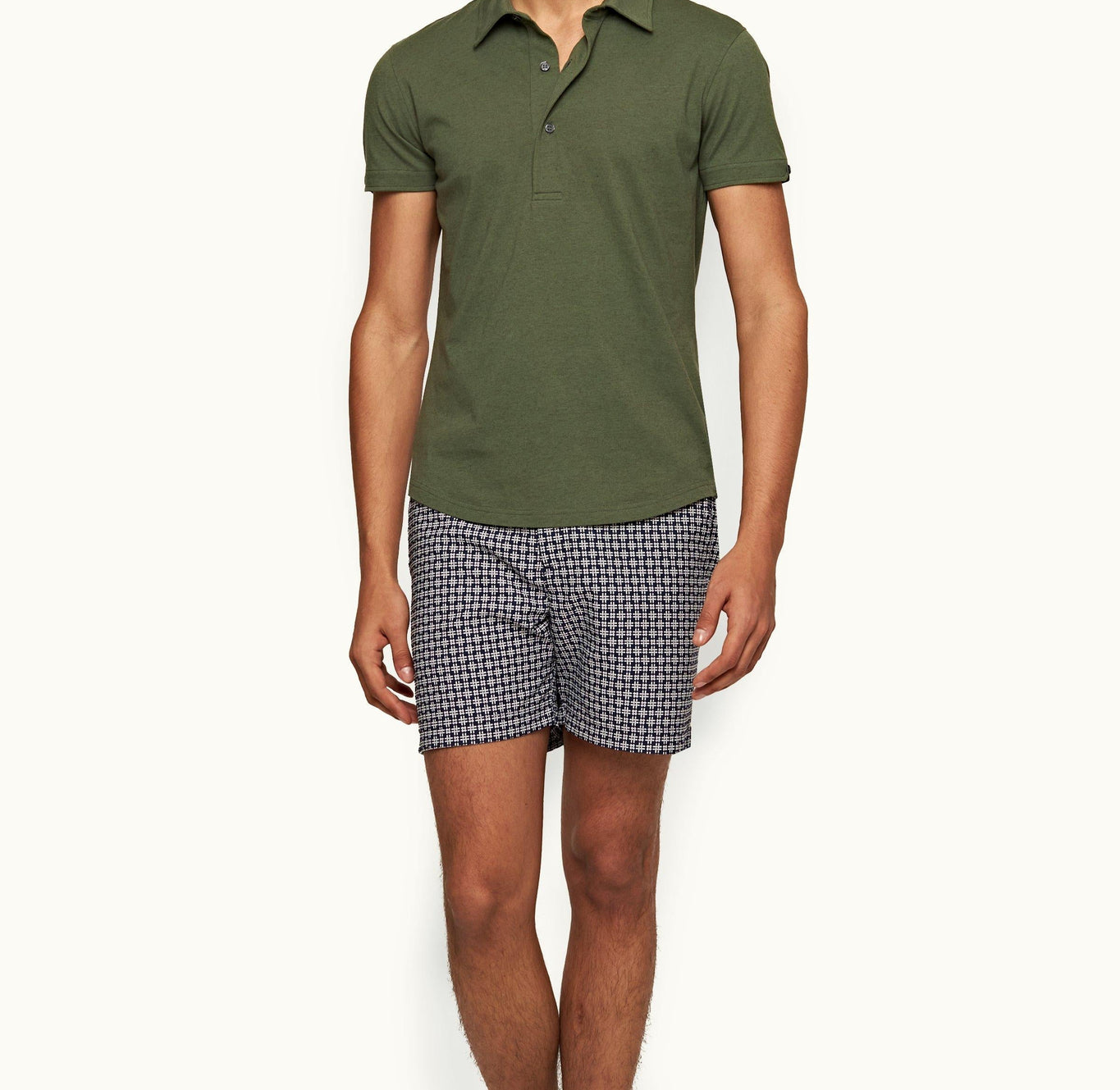 Sebastian Cotton Silk 007 Tailored Fit Short-Sleeve Cotton-Silk Polo Shirt | Thyme