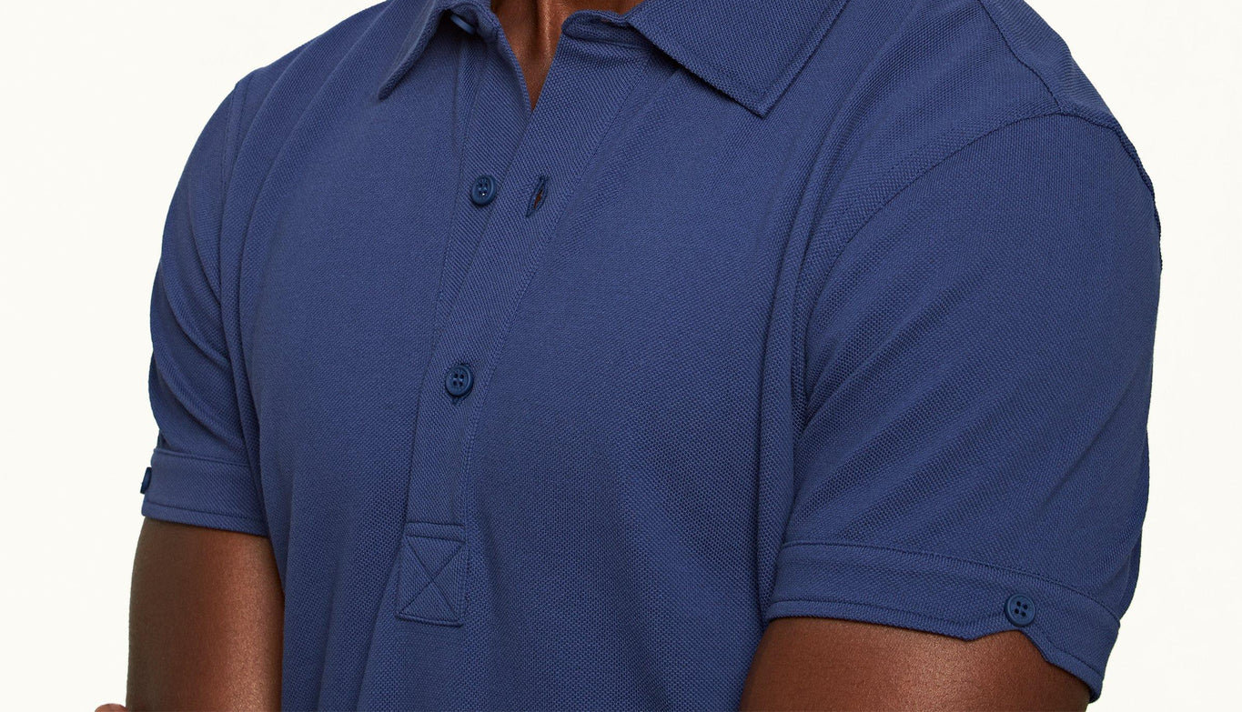 Sebastian Tailored Fit Cotton Polo Shirt | Lagoon Blue