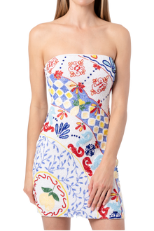 Senorita Hand - Beaded Embellished Mini Dress - Self - Adore