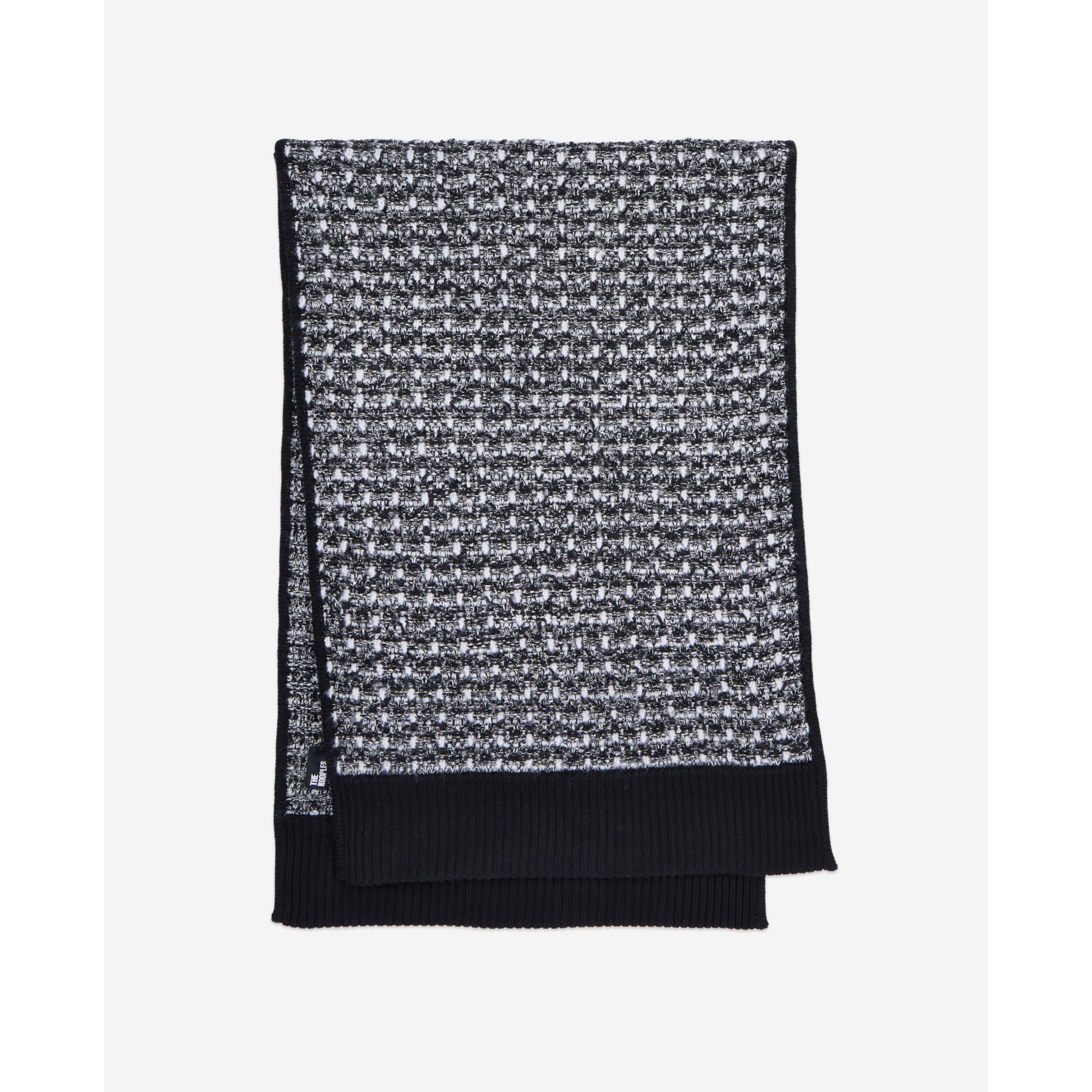 Sequinned And Tweed Scarf | Women | Black x White