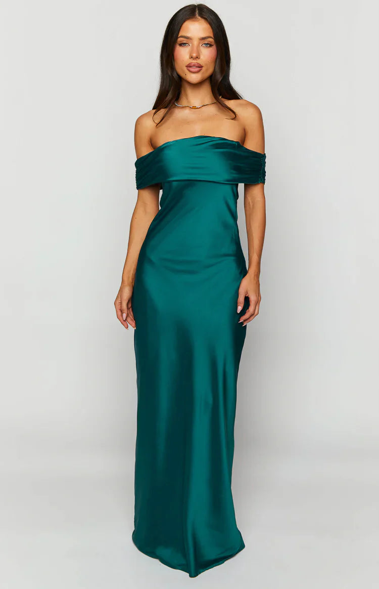 Seraphina Off The Shoulder Maxi Dress | Teal