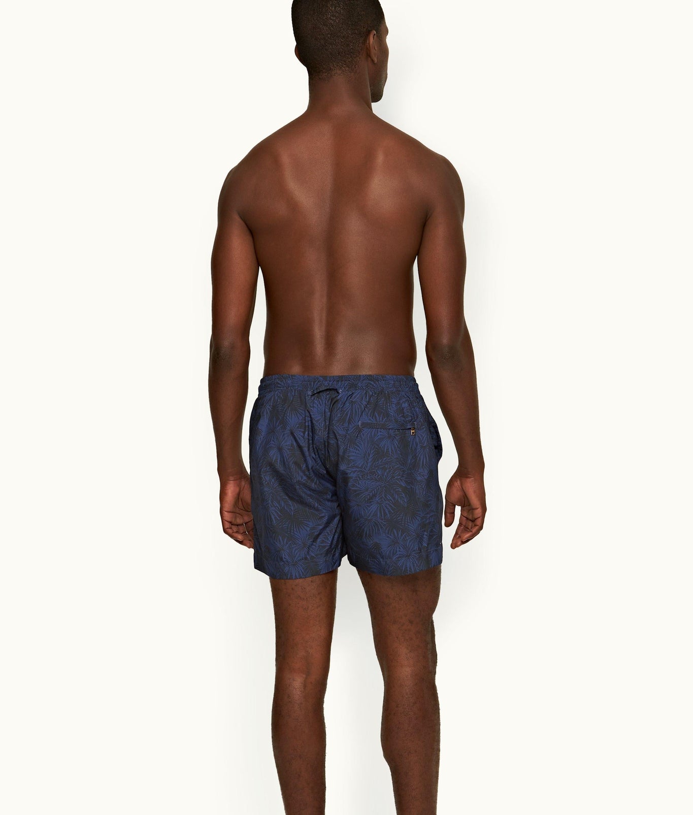 Setter Drawcord Palmed Shorter-Length Drawcord Swim Shorts | Midnight Navy