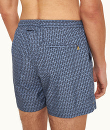 Setter Drawcord Perez Print Shorter-Length Swim Shorts | Springfield Blue