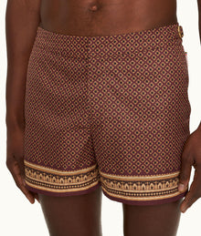 Setter Solmio Print Shorter-Length Swim Shorts | Copper Red