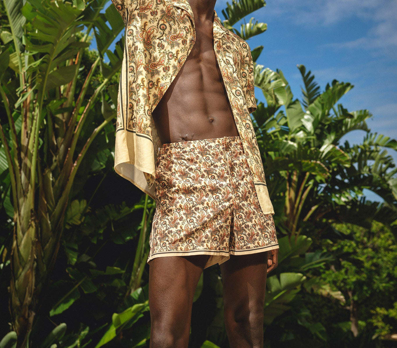 Setter Sunny Paisley Shorter-Length Swim Shorts | Shimmer
