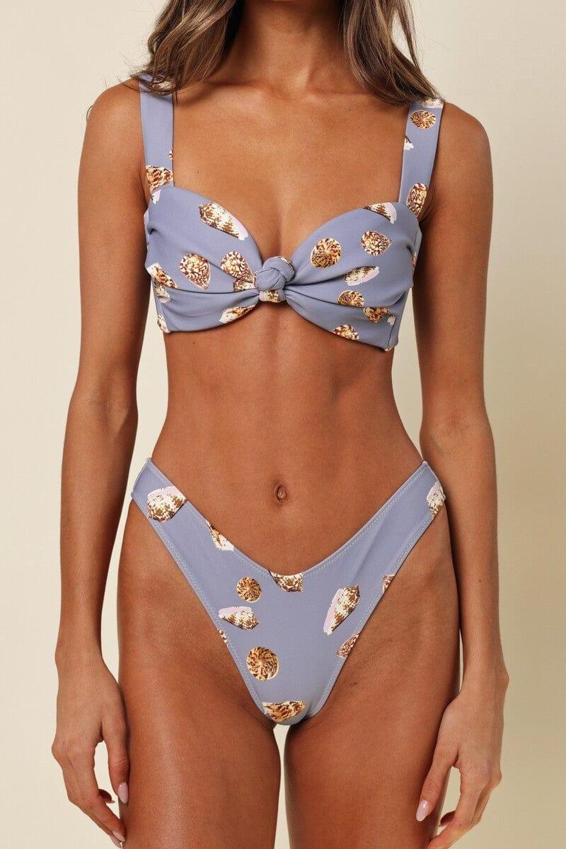 Lulu Zig Zag Stitch Bikini Bottom | Shell