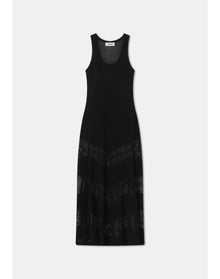 Shirley | Lace Knit Maxi Dress | Black