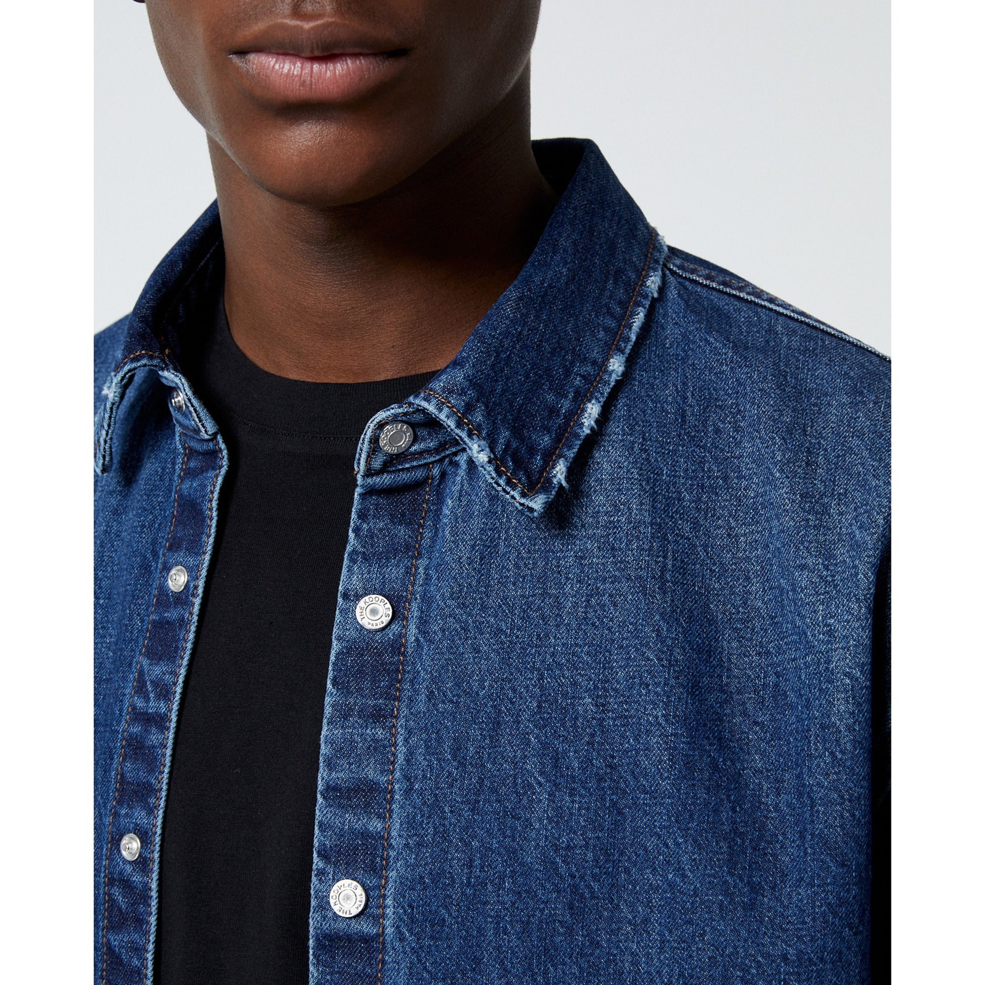 Shirt With Classic Collar | Men | Blue Denim