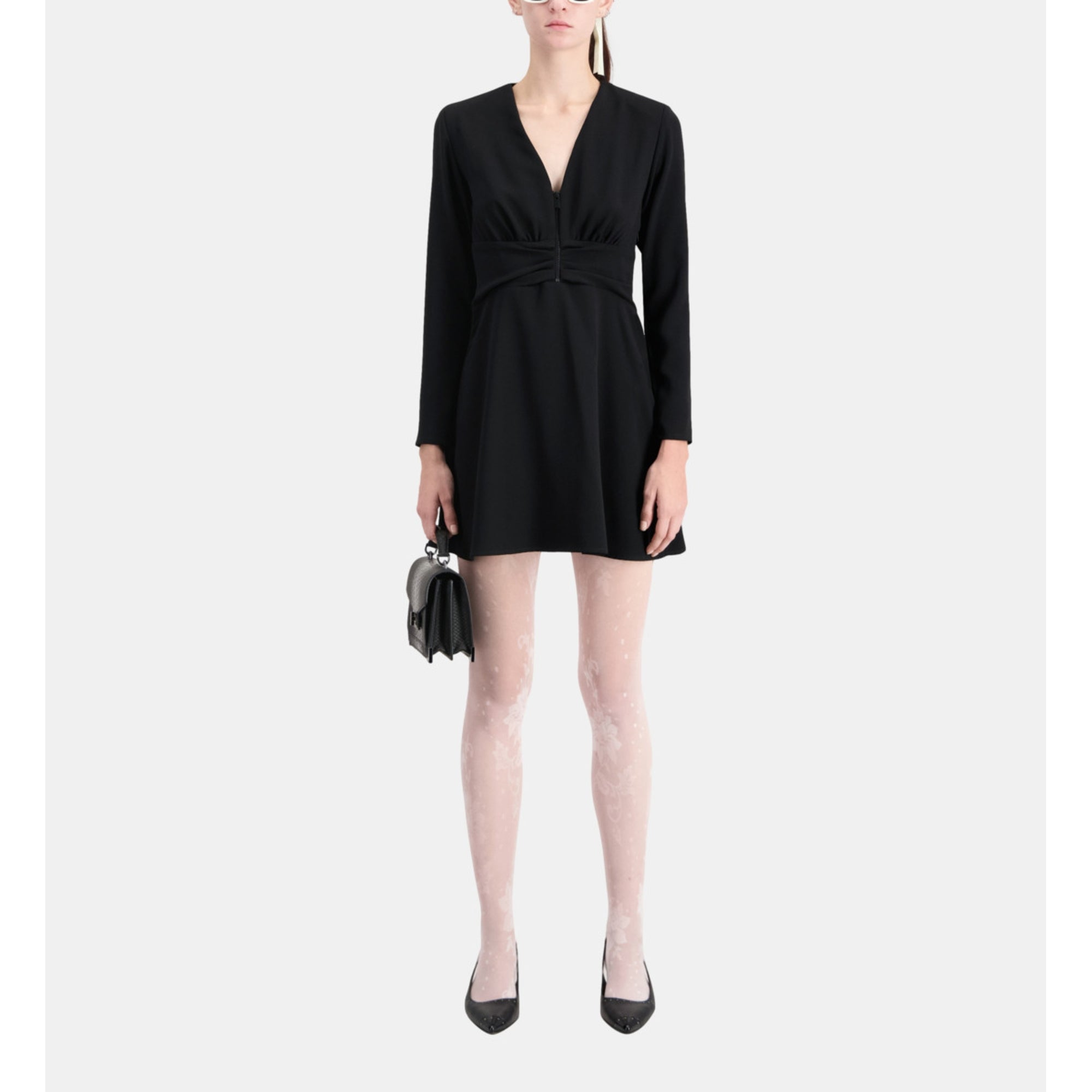 Short Crepe Dress | Women | Black