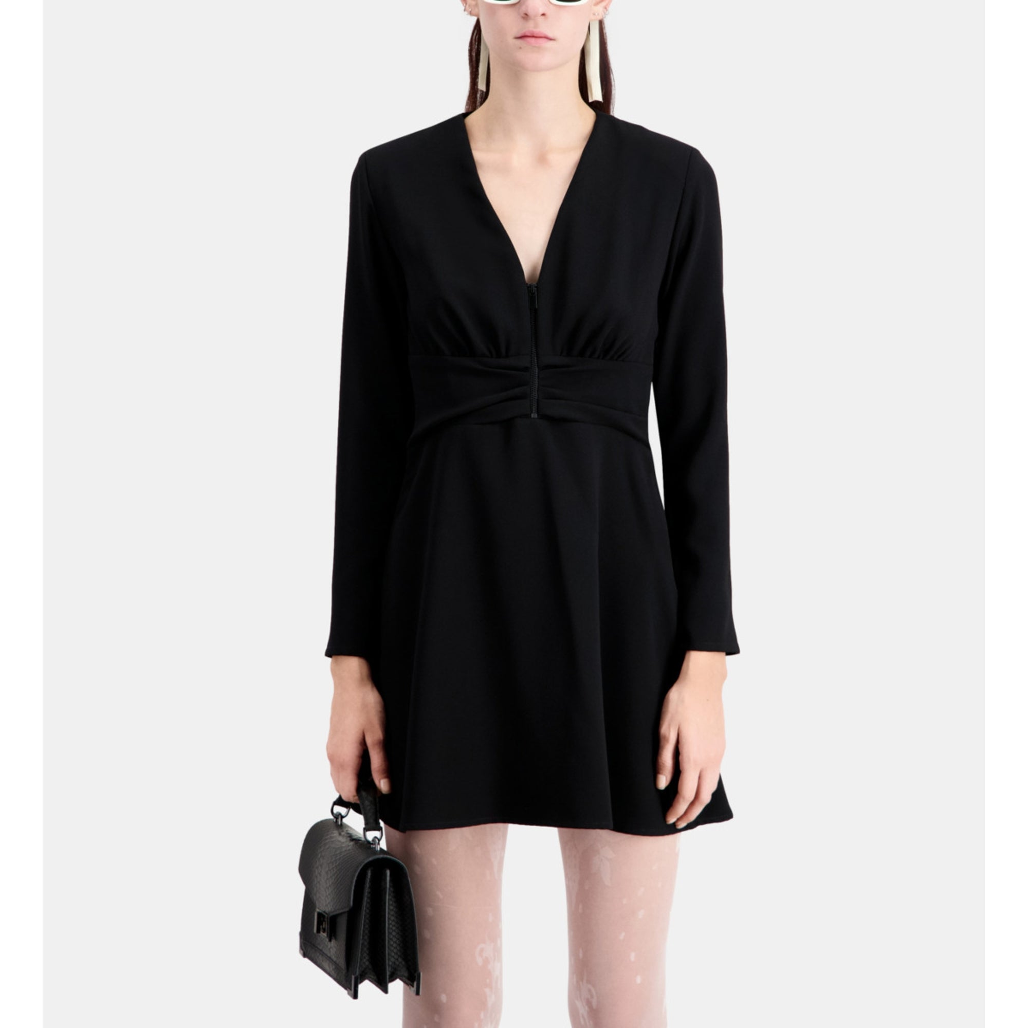 Short Crepe Dress | Women | Black