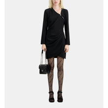 Short Crepe Dress With Zipper | Women | Black