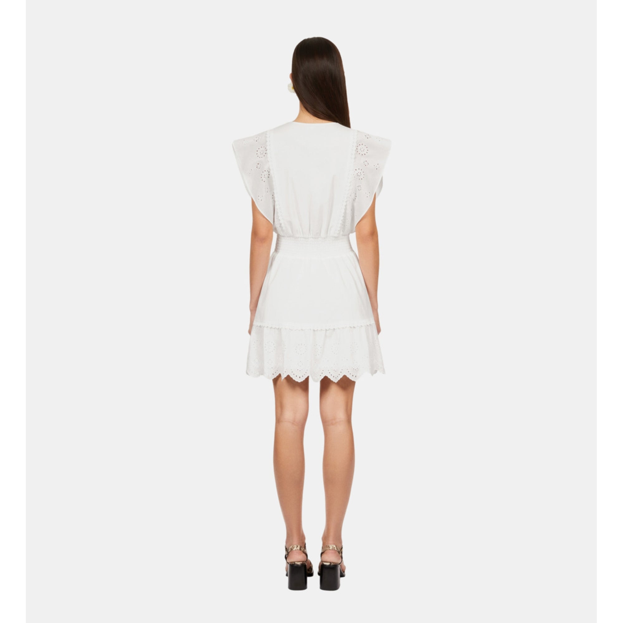 Short Dress In English Embroidery | Women | White