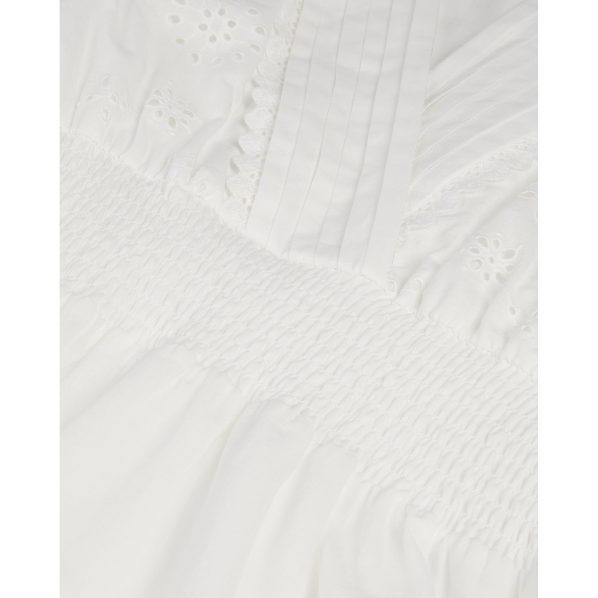 Short Dress In English Embroidery | Women | White