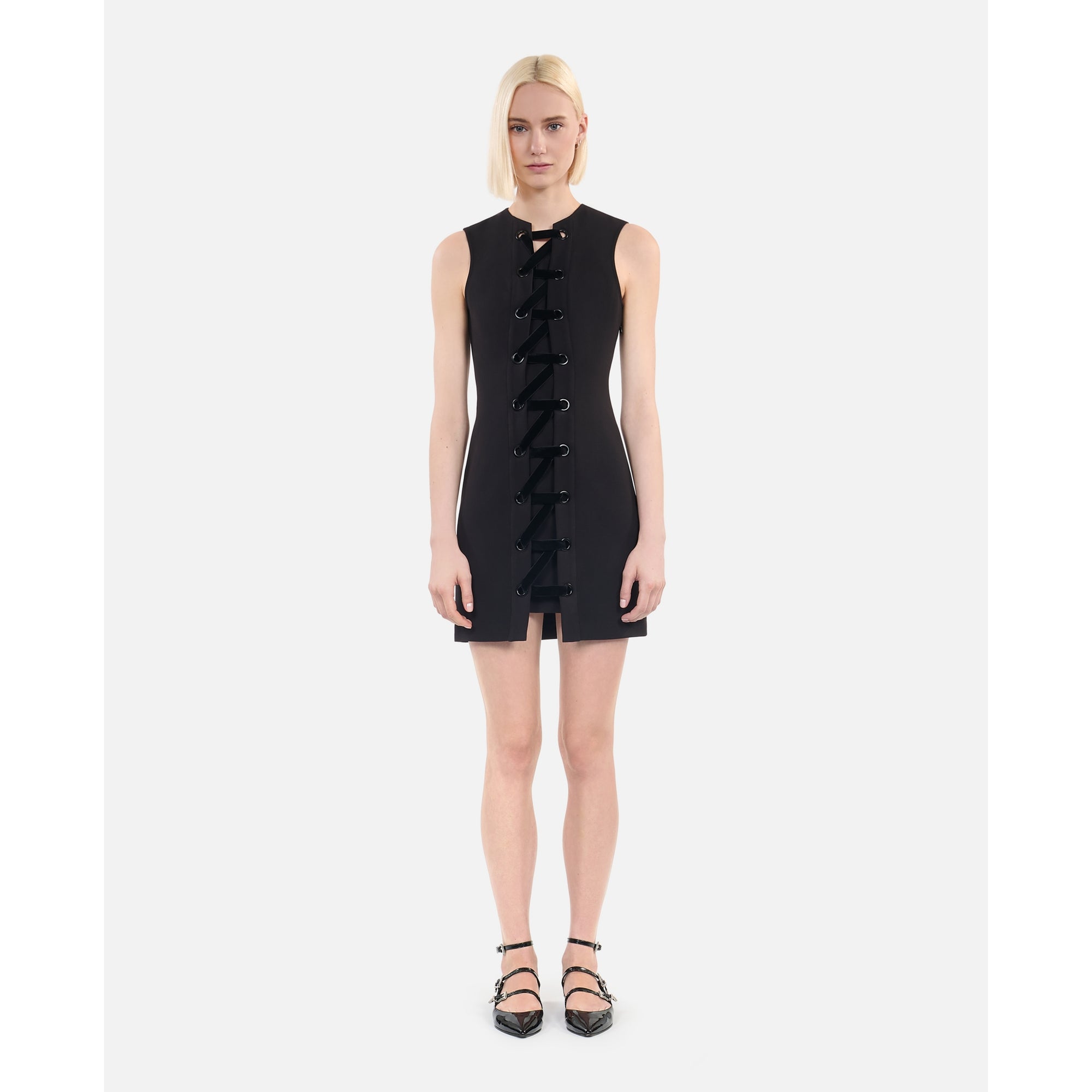 Short Dress With Lacing | Women | Black