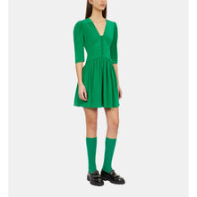 Short Dress With Shirring | Women | Green