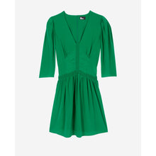 Short Dress With Shirring | Women | Green