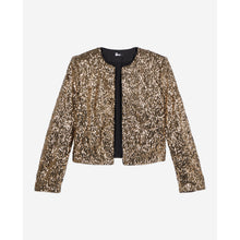 Short Jacket With Golden Sequins | Women | Gold