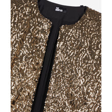 Short Jacket With Golden Sequins | Women | Gold