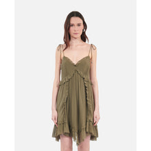 Short Silk Dress | Women | Khaki