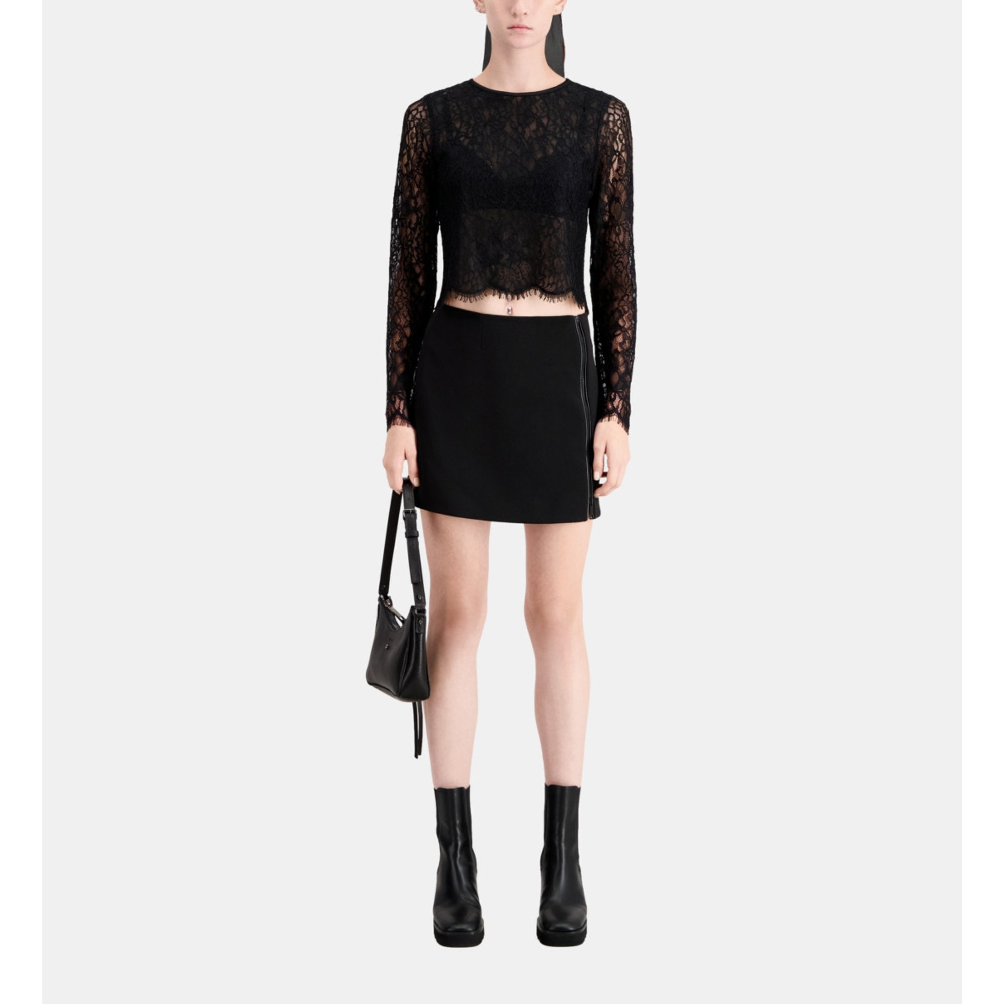 Short Lace Top | Women | Black