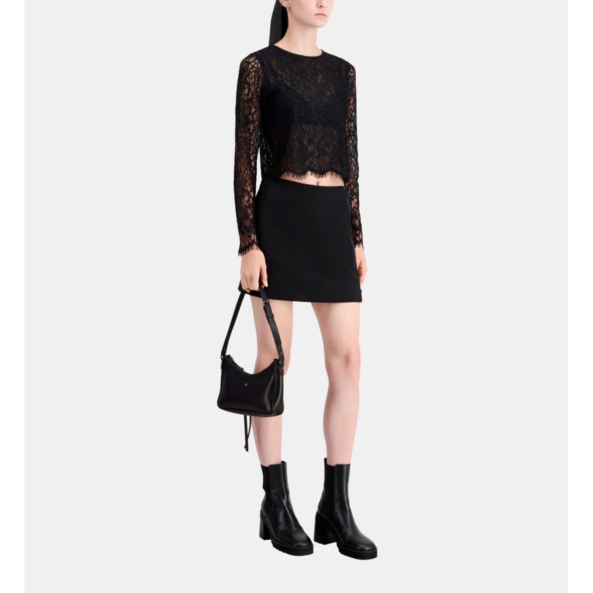 Short Lace Top | Women | Black