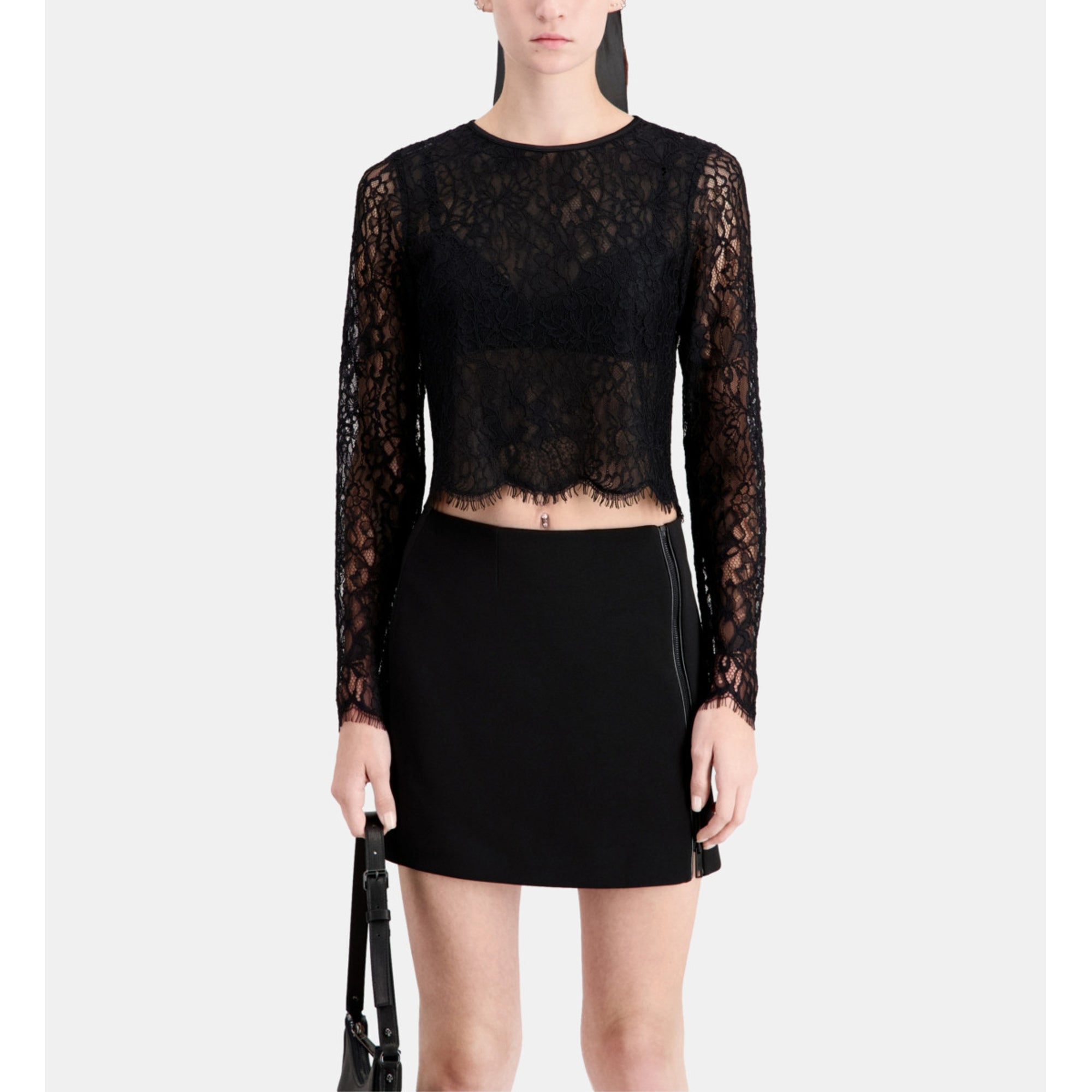 Short Lace Top | Women | Black