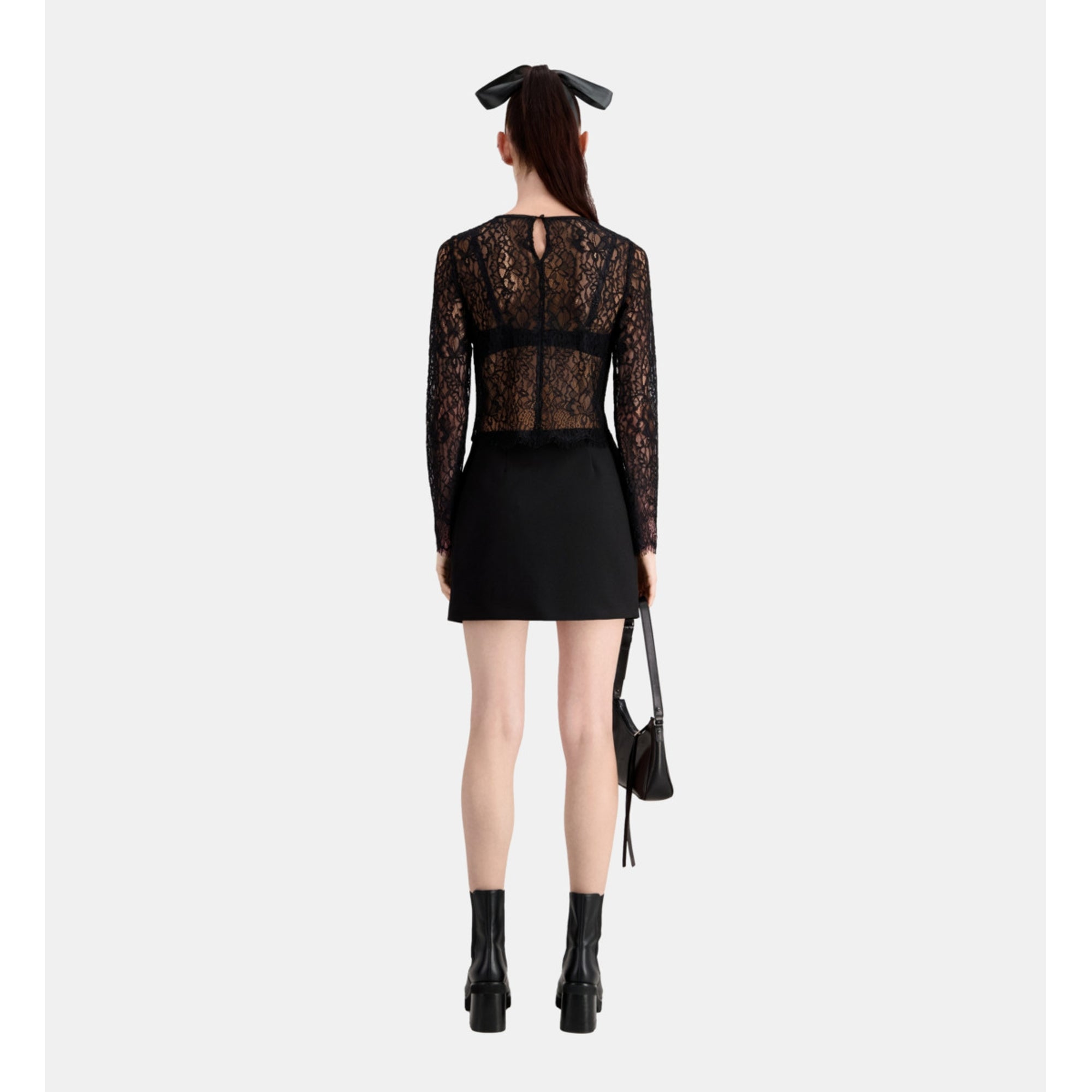 Short Lace Top | Women | Black