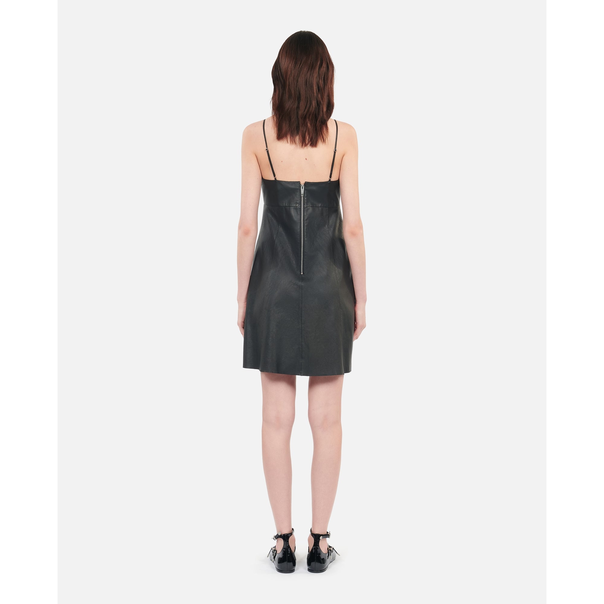 Short Leather Dress | Women | Black