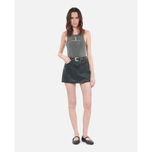 Short Leather Skirt | Women | Black