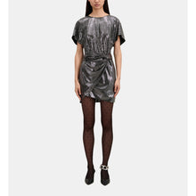 Short Metallic Dress | Women | Silver