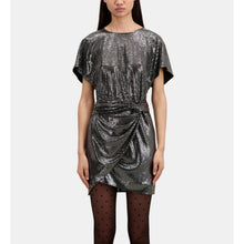 Short Metallic Dress | Women | Silver