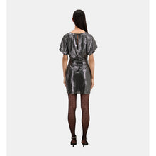 Short Metallic Dress | Women | Silver