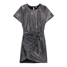 Short Metallic Dress | Women | Silver