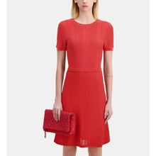 Short Openwork Knit Dress | Women | Red Brique