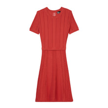 Short Openwork Knit Dress | Women | Red Brique