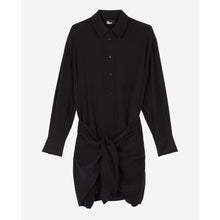 Short Shirt Dress With Bow | Women | Black