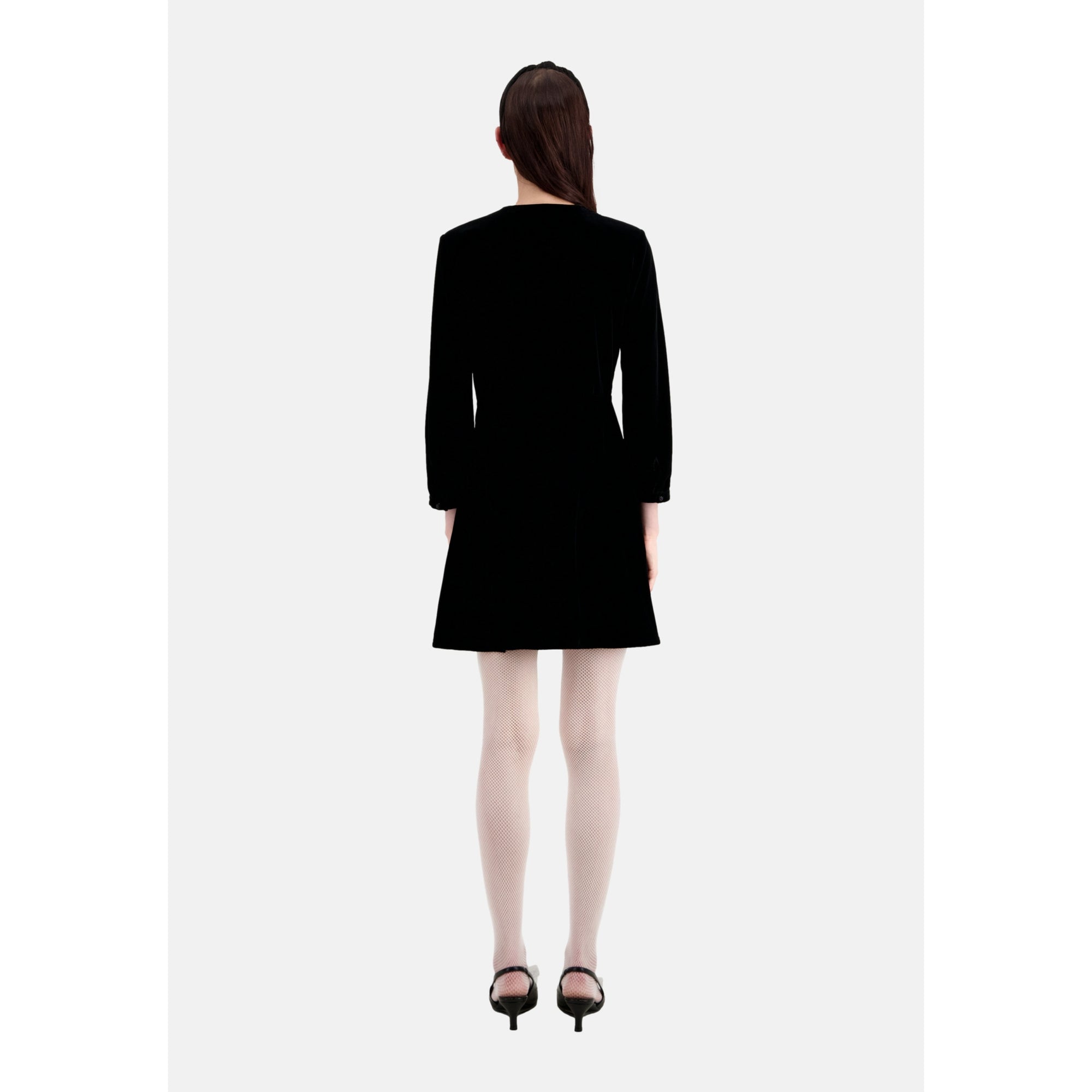 Short Velvet Dress | Women | Black