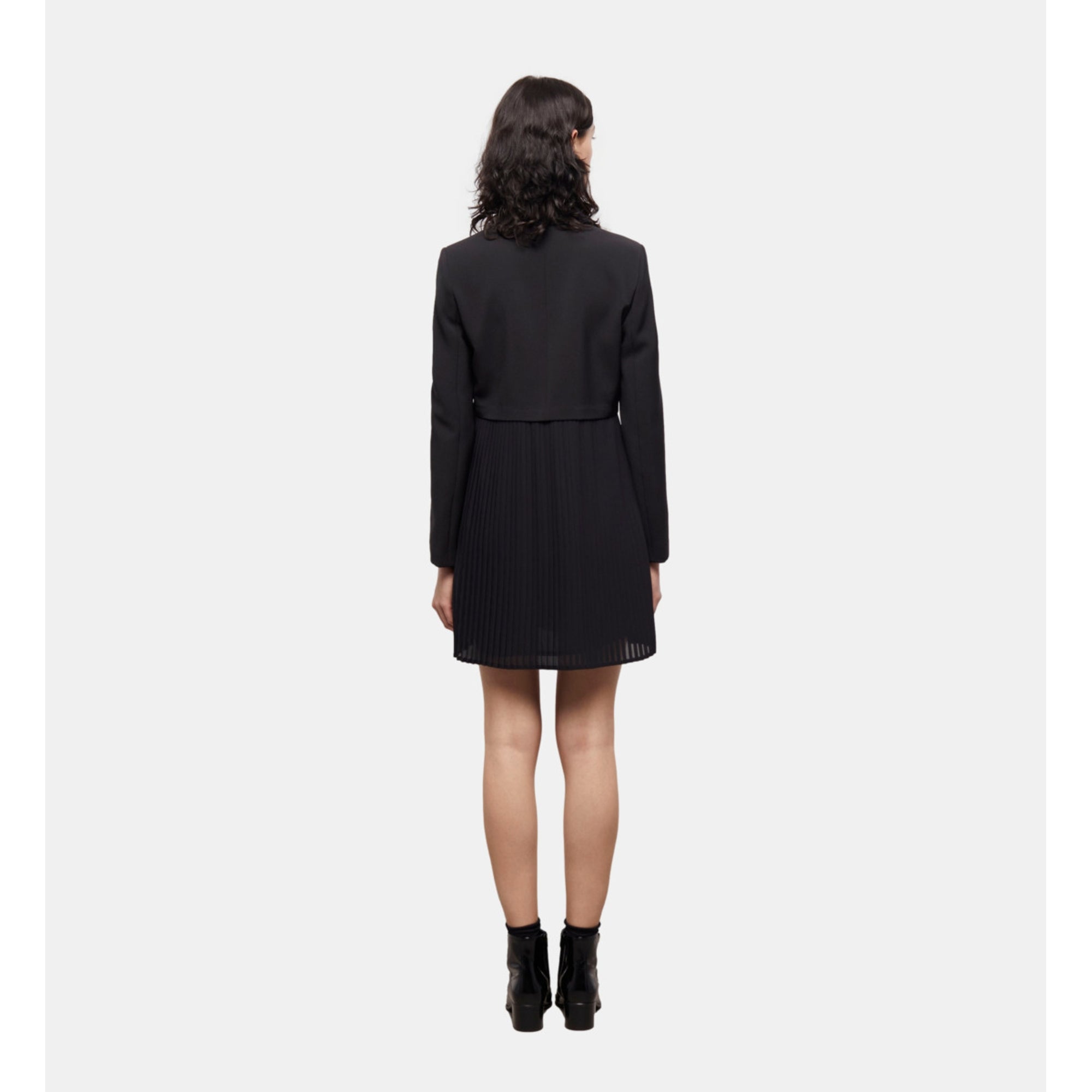 Short Wool Dress | Women | Black