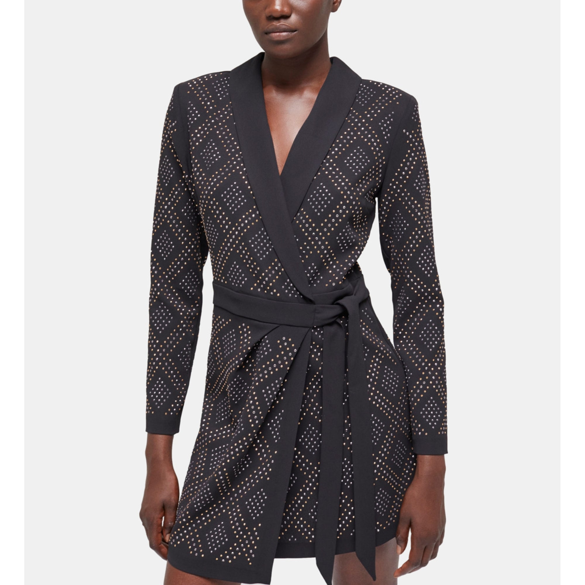 Short Wrap Dress | Women | Black