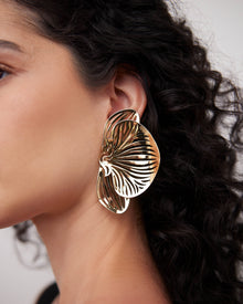 Orchid Earrings | Silver & Yellow Gold