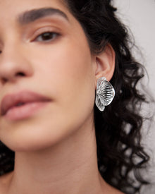 Small Orchid Earrings | Silver