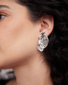 Small Orchid Earrings | Silver
