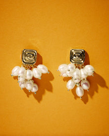 The Seychelles Pearl Statement Studs | Freshwater Pearls | Silver