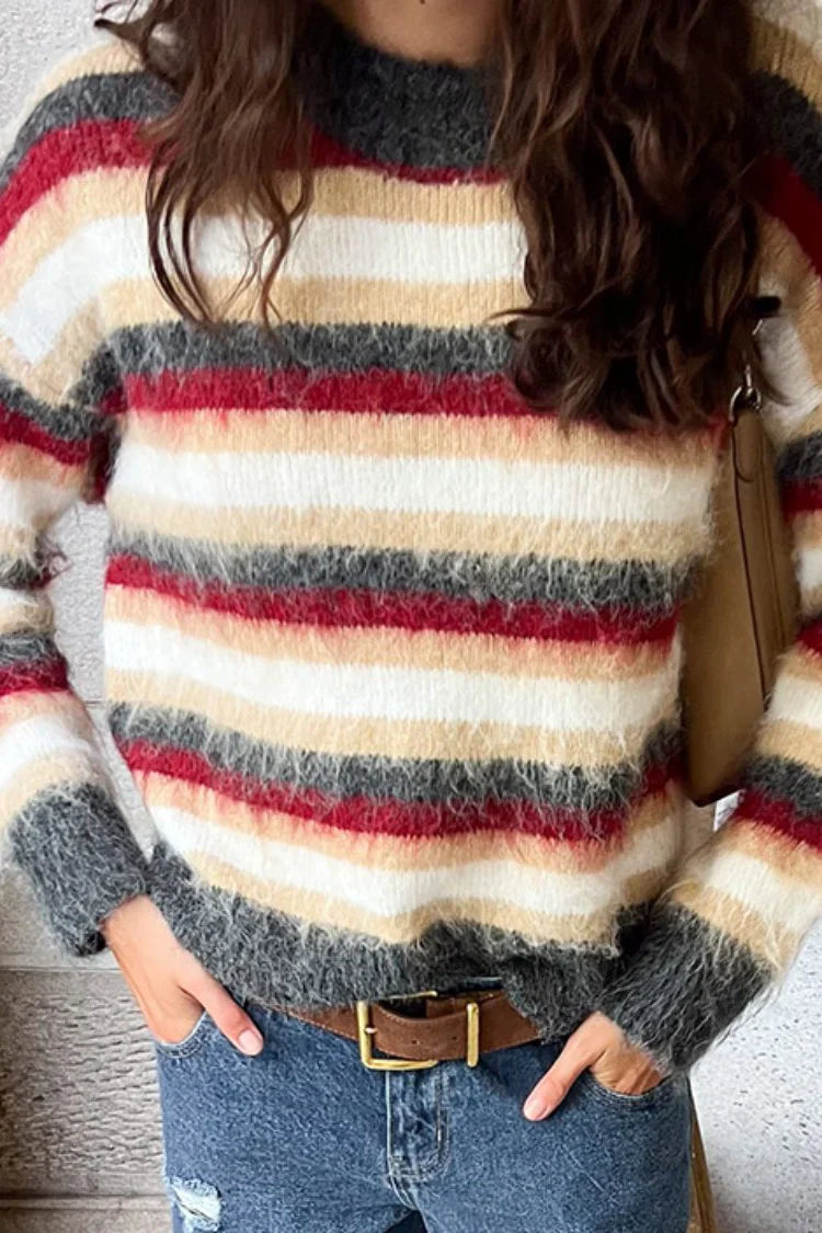Sicily Stripe Oversized Sweater | Multi