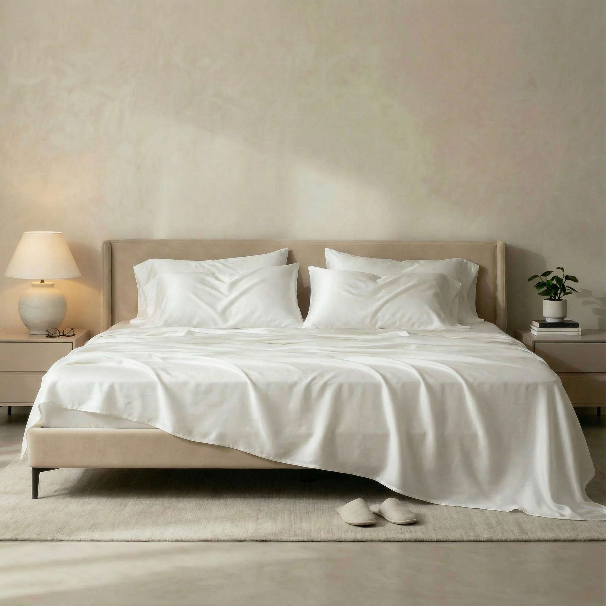 Signature Bamboo Sheet Set, Queen | Cloud White