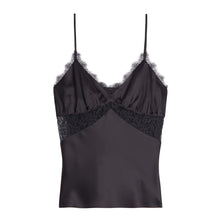 Silk Camisole With Lace | Women | Black