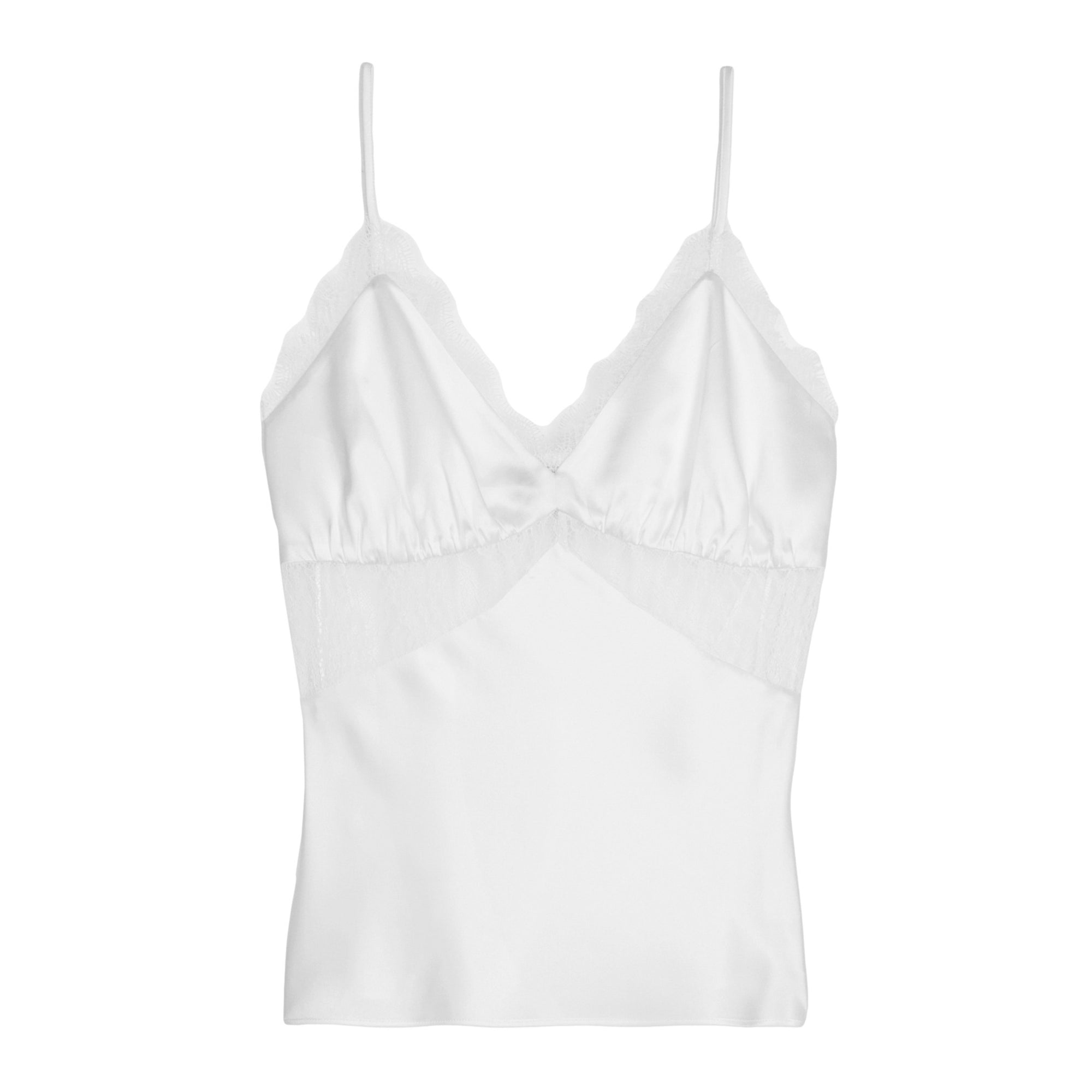 Silk Camisole With Lace | Women | Ecru